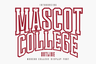 Mascot College Outline Font: Creative Design Ideas