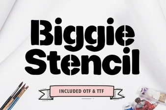 Biggie Stencil Font: Bold & Creative Design Tool
